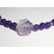 Perlen- und Rosenarmband aus Amethyst mit Silberverschluss