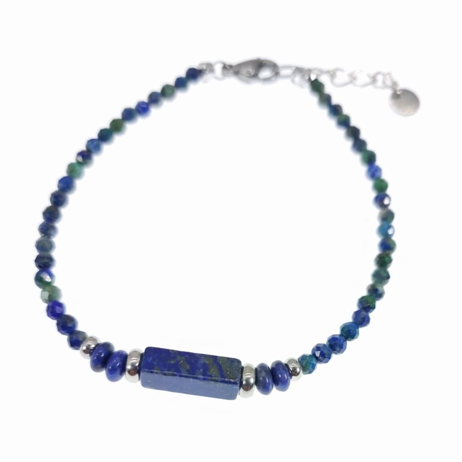 Feines Armband aus Lapislazuli-Steinen 